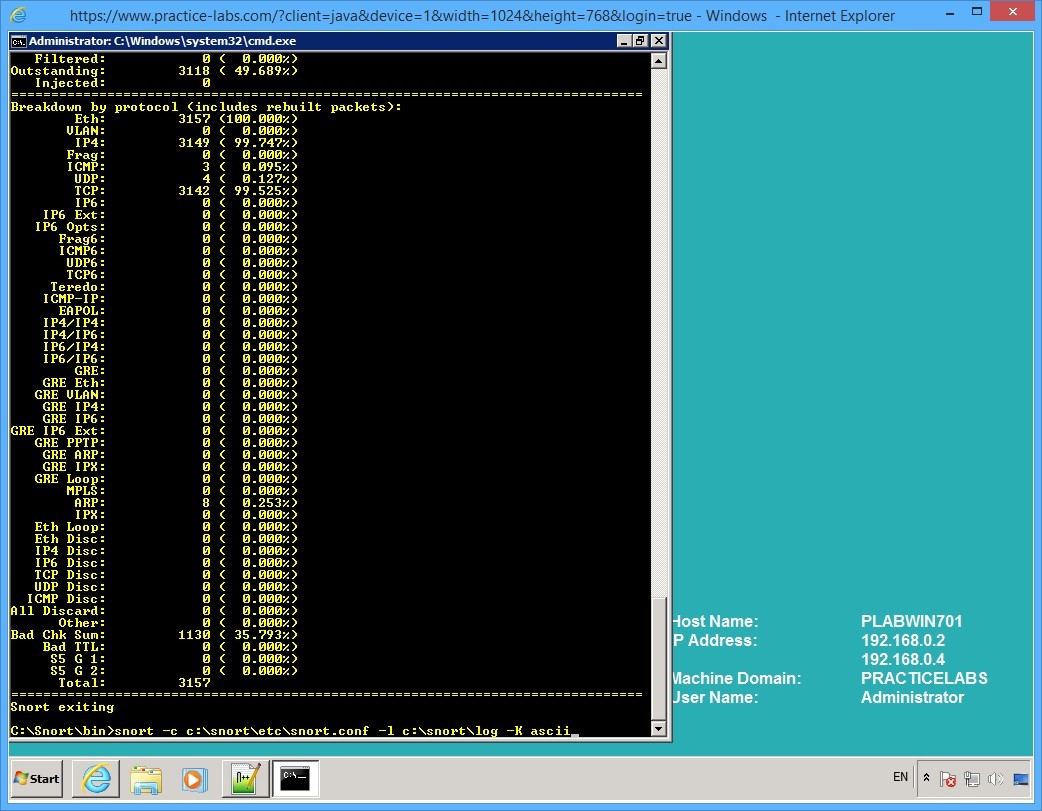 Practice Labs screenshot.